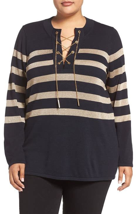 michael michael kors laced chain tunic sweater|michael kors turtleneck sweater.